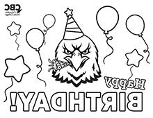 网赌正规真人实体在线平台 Birthday Coloring Page