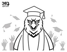 网赌正规真人实体在线平台 Graduation Coloring Page